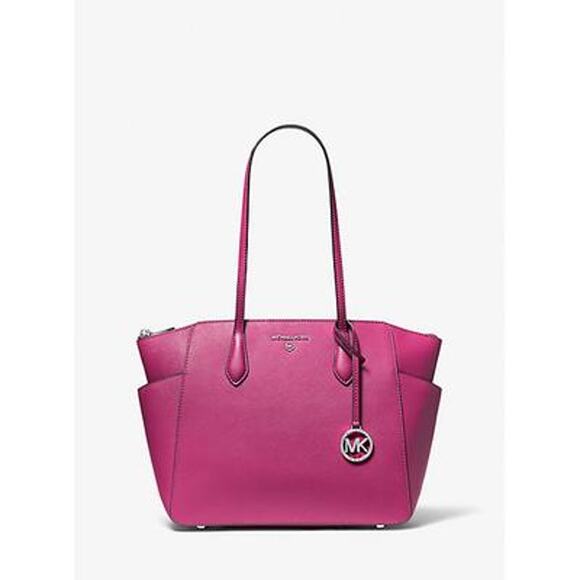 NWT Michael Kors Women Marilyn Medium Top Zip Tote, Deep Fuchsia-OS